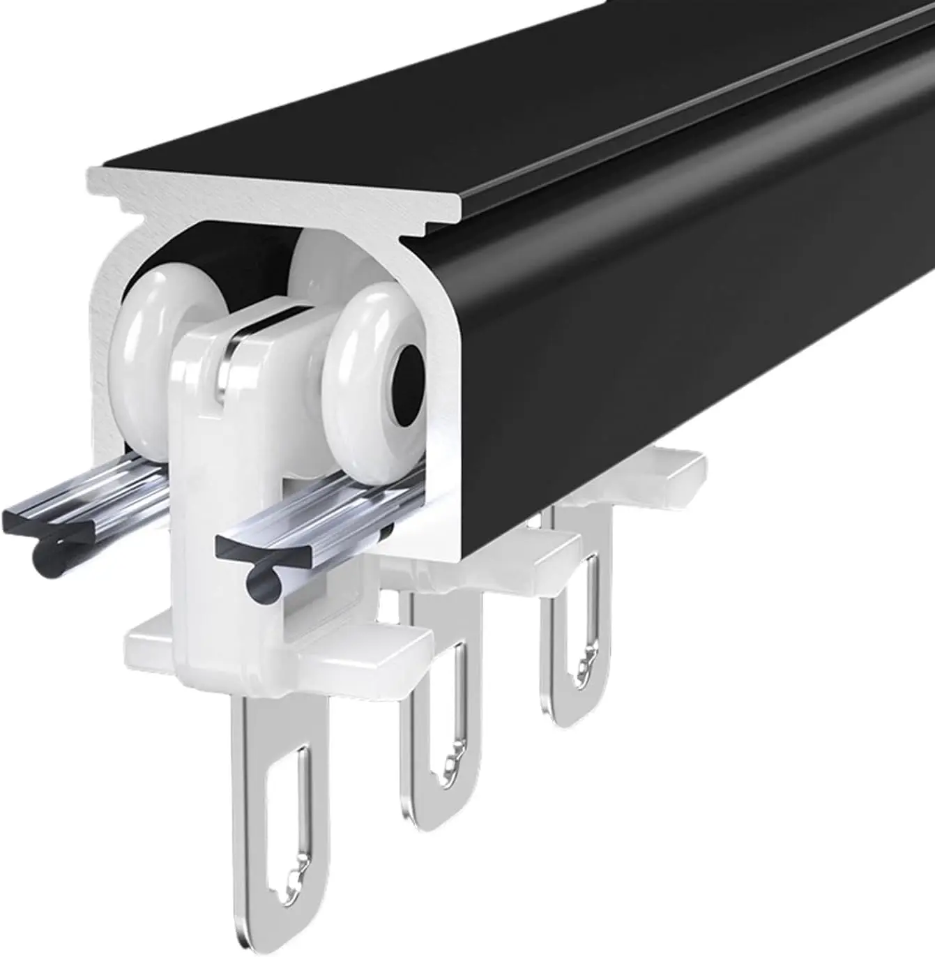 de cortina flexible y resistente, montaje en techo o pared para separadores de habitaciones y cortinas