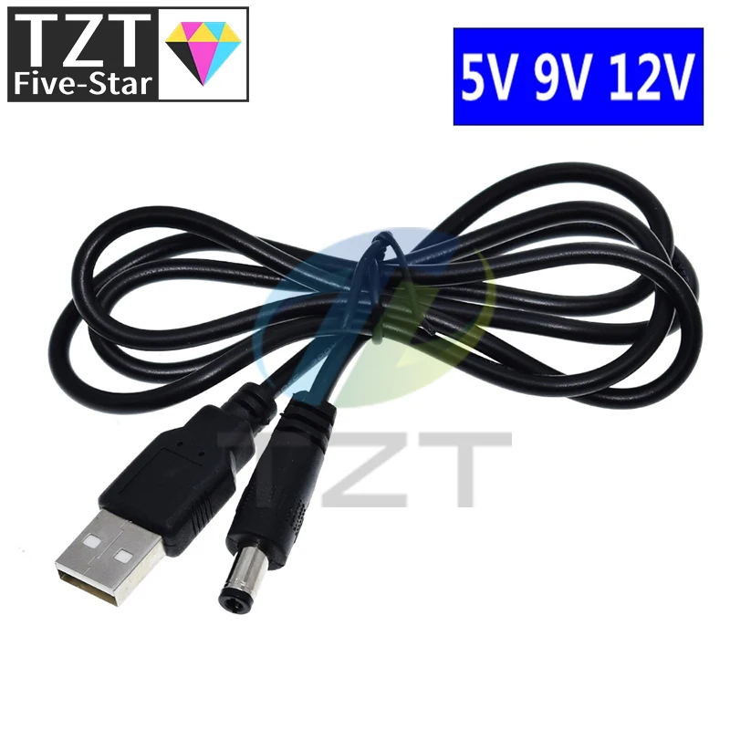 TZT 1/3PCS USB Power Boost Line DC 5V a DC 9V / 12V Step UP Modulo Convertitore USB Adattatore Cavo del Router Spina 2.1x5.5mm