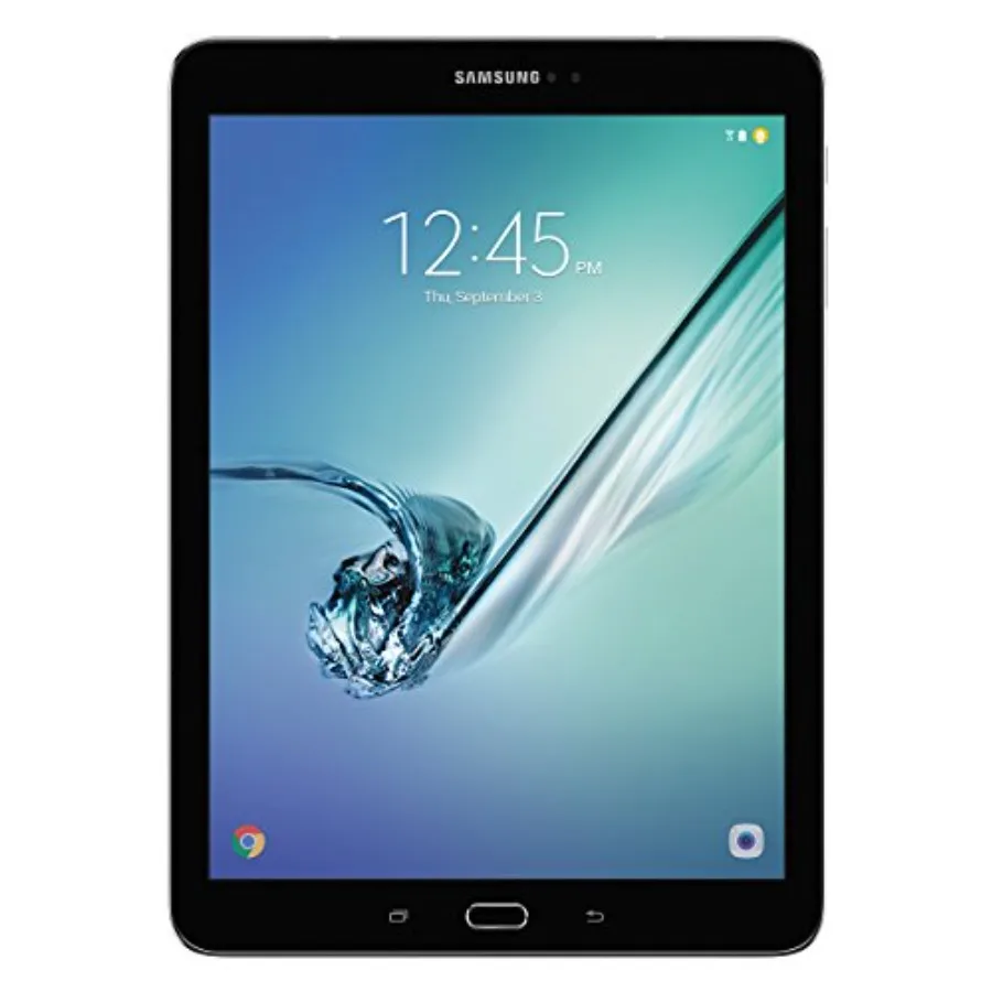 Renewed Samsung Galaxy Tab S2 9.7in tablet for productivity and entertainment black aluminum body 32 GB Wi-Fi storage lightweig