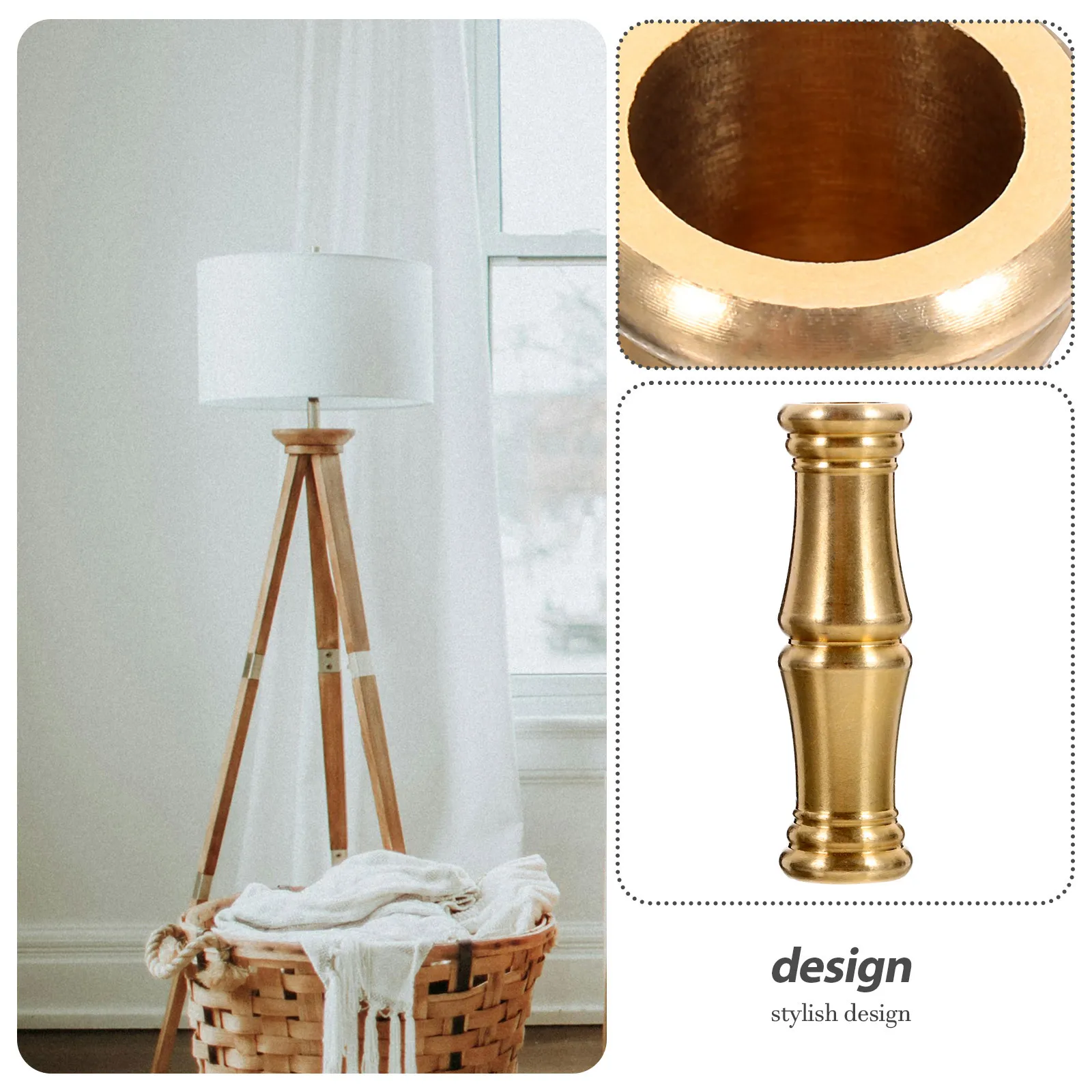 2 قطعة مصباح أرضي النحاس ربط قضيب M10 استبدال عمود المصباح إطالة قضيب الجذع المعدني لإصلاح تركيبات الإضاءة #5