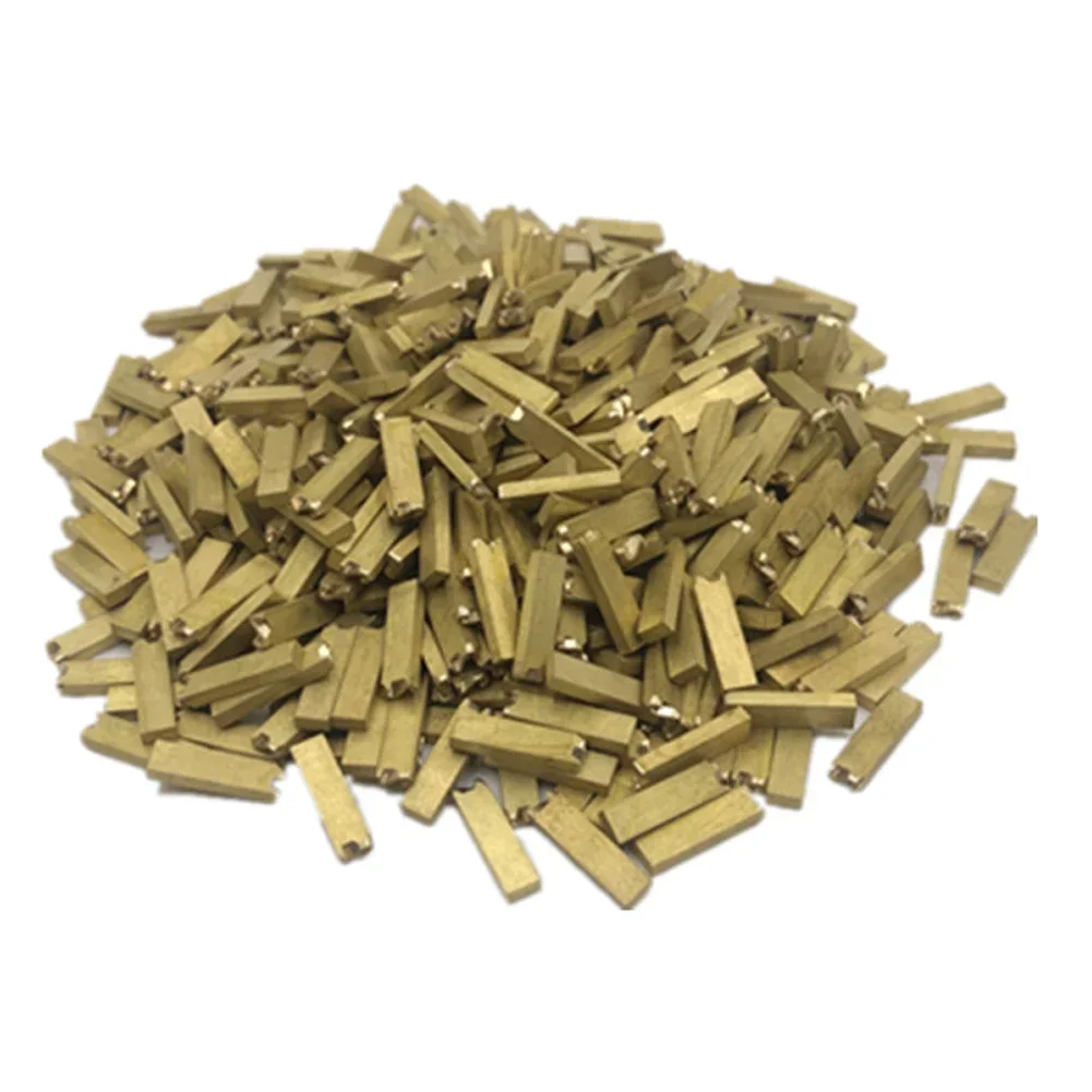 Imagem -03 - Carimbo Quente Letras de Cobre 2x4x15 mm Máquina de Codificação Palavra Grão Fita Térmica Fonte de Impressão para Codificação Semiautomática Manual 120 Peças