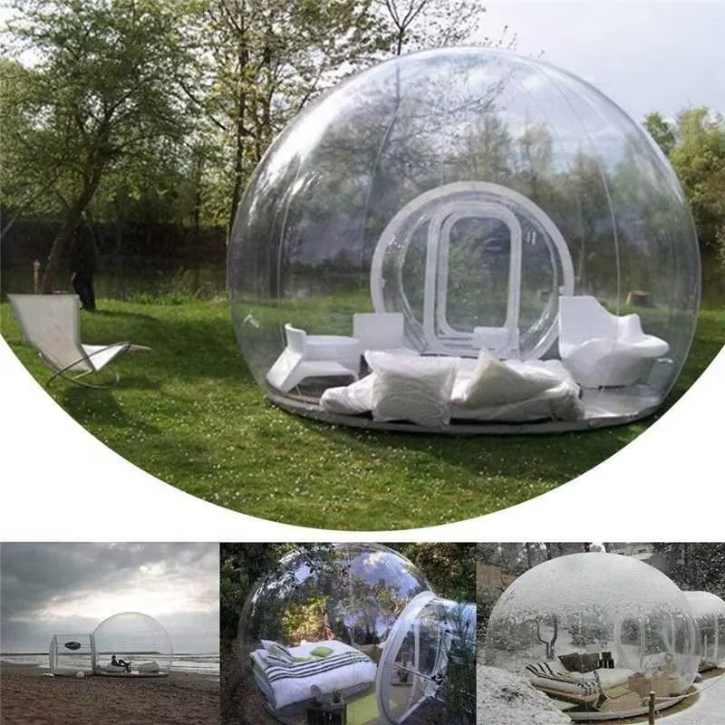 Tente Gonflable à Bulles en PVC Transparent de 3m, Accessoire de Camping pour Événement, Promotion, Salon Professionnel