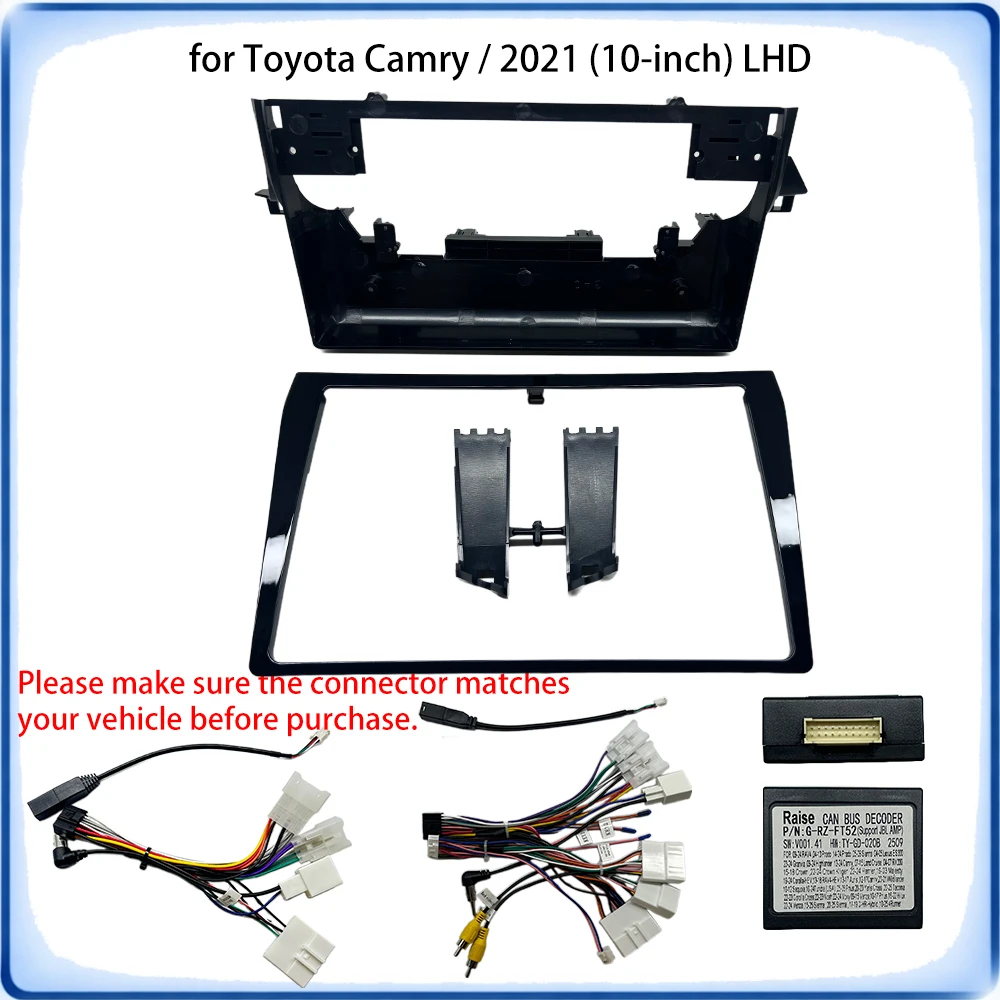 

Рамка для автомагнитолы Toyota Camry 2021, 10 дюймов, LHD, с проводкой Canbus