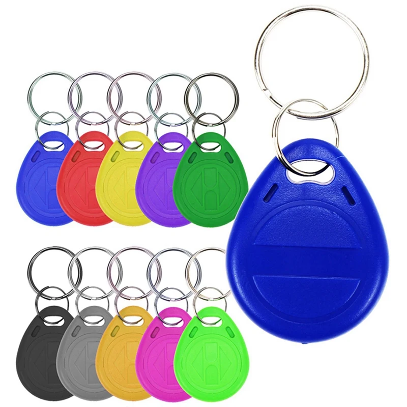 

T82C Hot Sale-100Pcs T5577 Blank Key Tag RFID Chip Ring Cards Tags Keytag 125 Khz Copy Rewritable Writable Duplicate