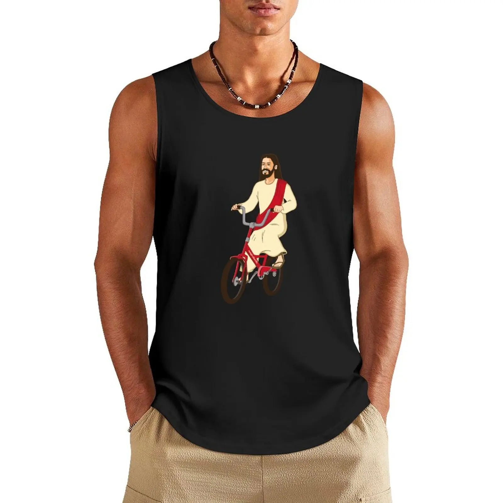

Christ on a Bike - Funny Religious Lord Jesus Church Group Easter Gift Tank Top t shirts T-shirt men Men's fitness t-shirt