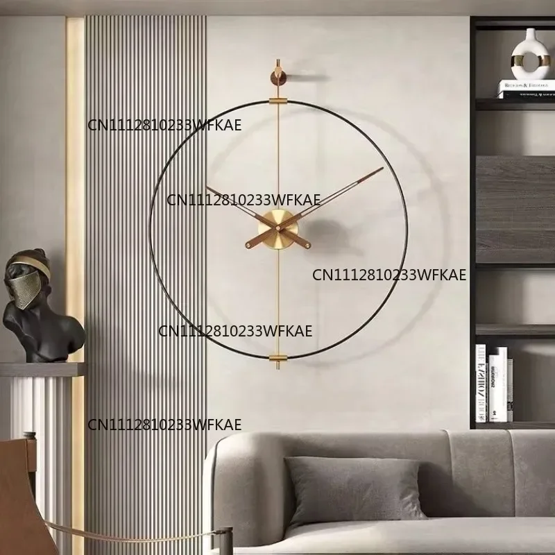 Scandinavian style clock Luxury large living room wall clock, high-end design