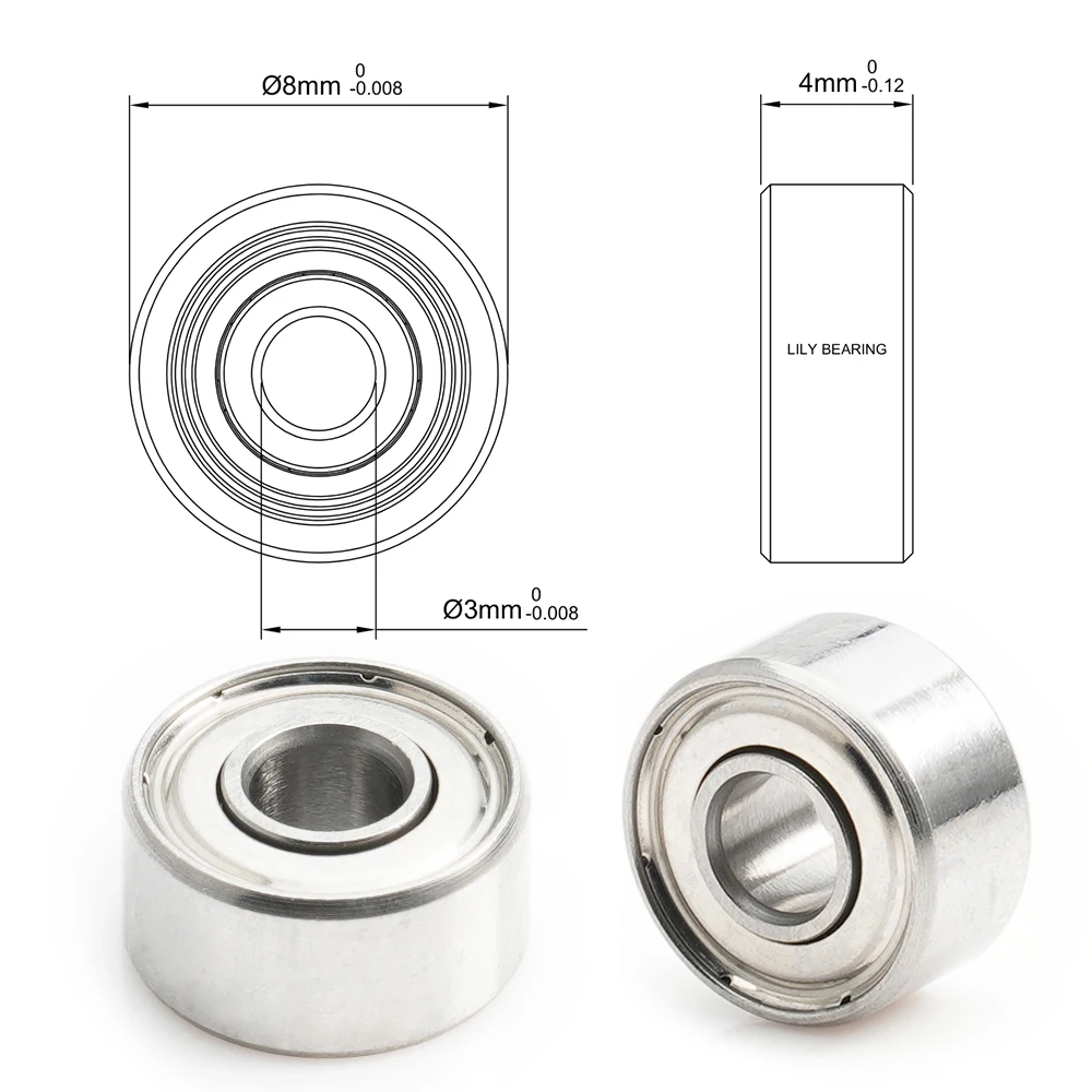 693ZZ تحمل 3*8*4mm مروحة الكمبيوتر الكرات 693 ZZ 20 قطعة ABEC-9 PC علبة التبريد المشجعين R-830zz إصلاح إصلاح ل PS4 XBox