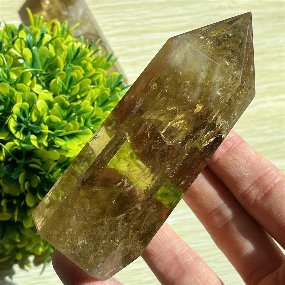 

Citrien Quartz Tower Point Wand Crystal Natural Gift Healing Hair Palm Reiki Massage Feng Shui Reiki Massage Stone Home Decorati