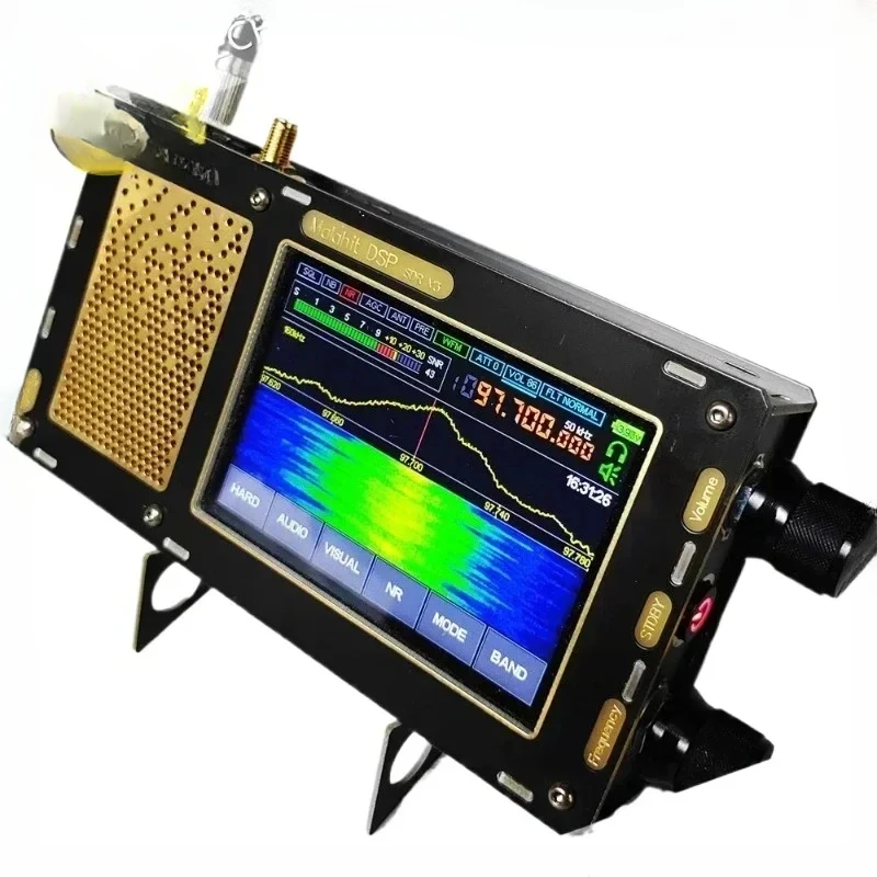 New V3 Malachite Radio Dual Antenna Latest Version 1.10D Malahit-DSP Stereo Portable 3rd Version SDR Receiver 50KHz-2GHz