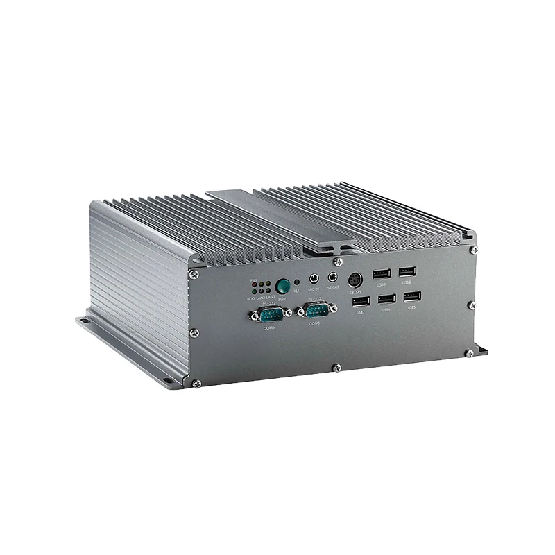 Fanless 1007U/1037U   Embedded   Industrial Computer Mini box  PC   2LAN 10COM 6USB  Support Win XP OS