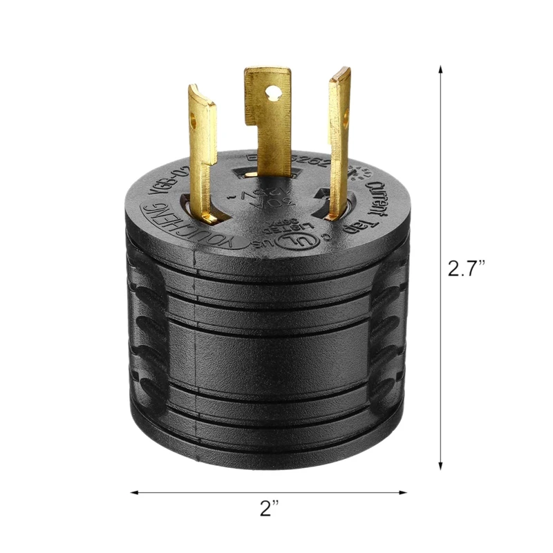 3Pcs 125V Rv Power Twist Lock Plug Inlet & 1X RV Generator Adapter 3-Prong 30A Male To 30A Female RV Power Plug