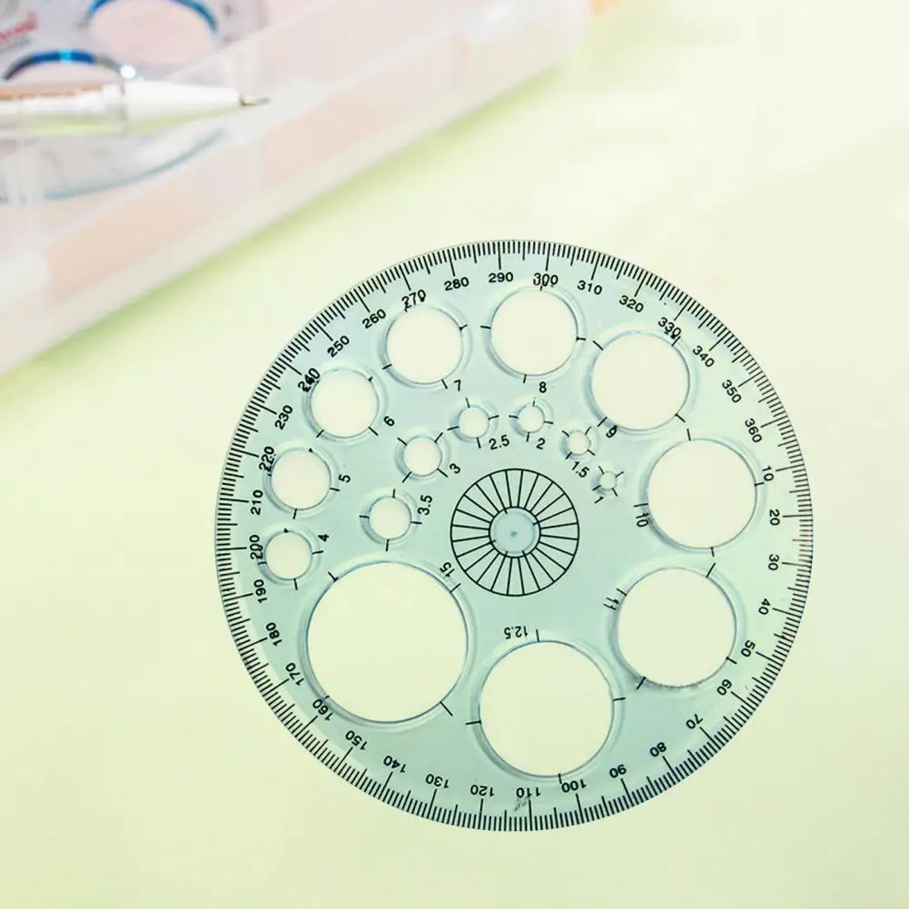 

Blue Useful Small Circles Circular Protractor Plastic Circular Protractor Good Grip for Study