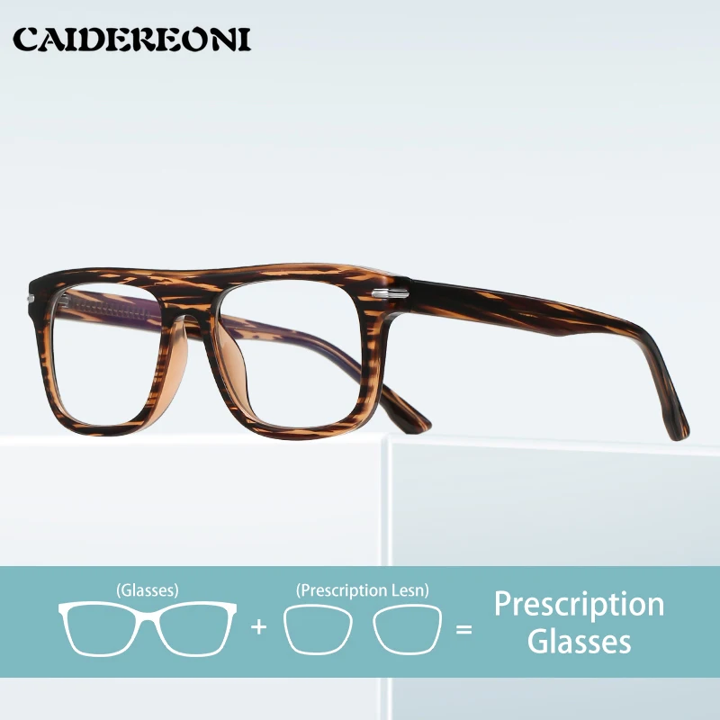 

CAIDERONI простой дизайн квадратная большая оправа очки для чтения мужские компьютерные анти-синий свет настраиваемые рецептурные близорукость PFD2199