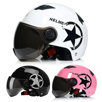 Cyclist Helmet Bicycle Helmet Children Anti-UV Safety Helmet Electric Motor Car Scooter Bike Open Face Half Helmet for Men Women