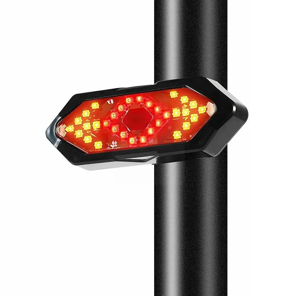 

Led Bicycle Tail Light Usb Charging 32led Wireless Remote Control Night Riding Turn Signal Lights Bike Light Bicycle Light