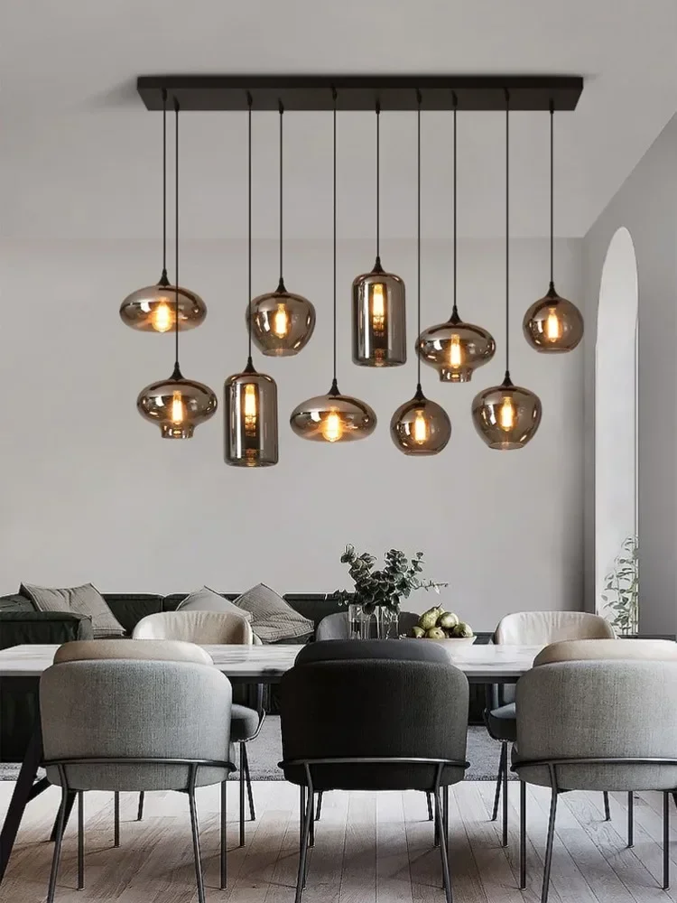 Nordic Glass Pendant Light Creative Personality Bar Lamp Designer Dining Room Cafe Industrial Home Decoration Hanglight