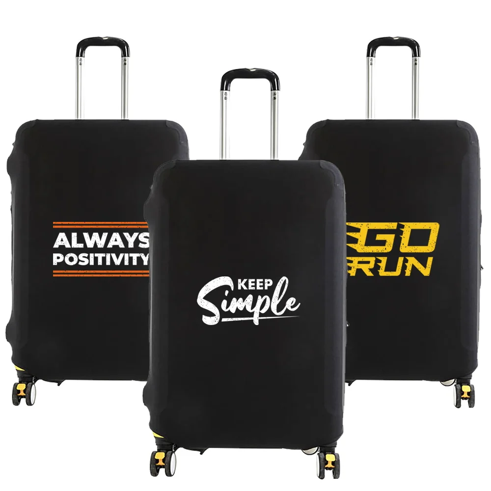 

Travel Essentials Bags and Suitcase Cover Phrase Print Trolley Case for 18-32 Inch Traveler Accessories Carry-ons Luggage Covers