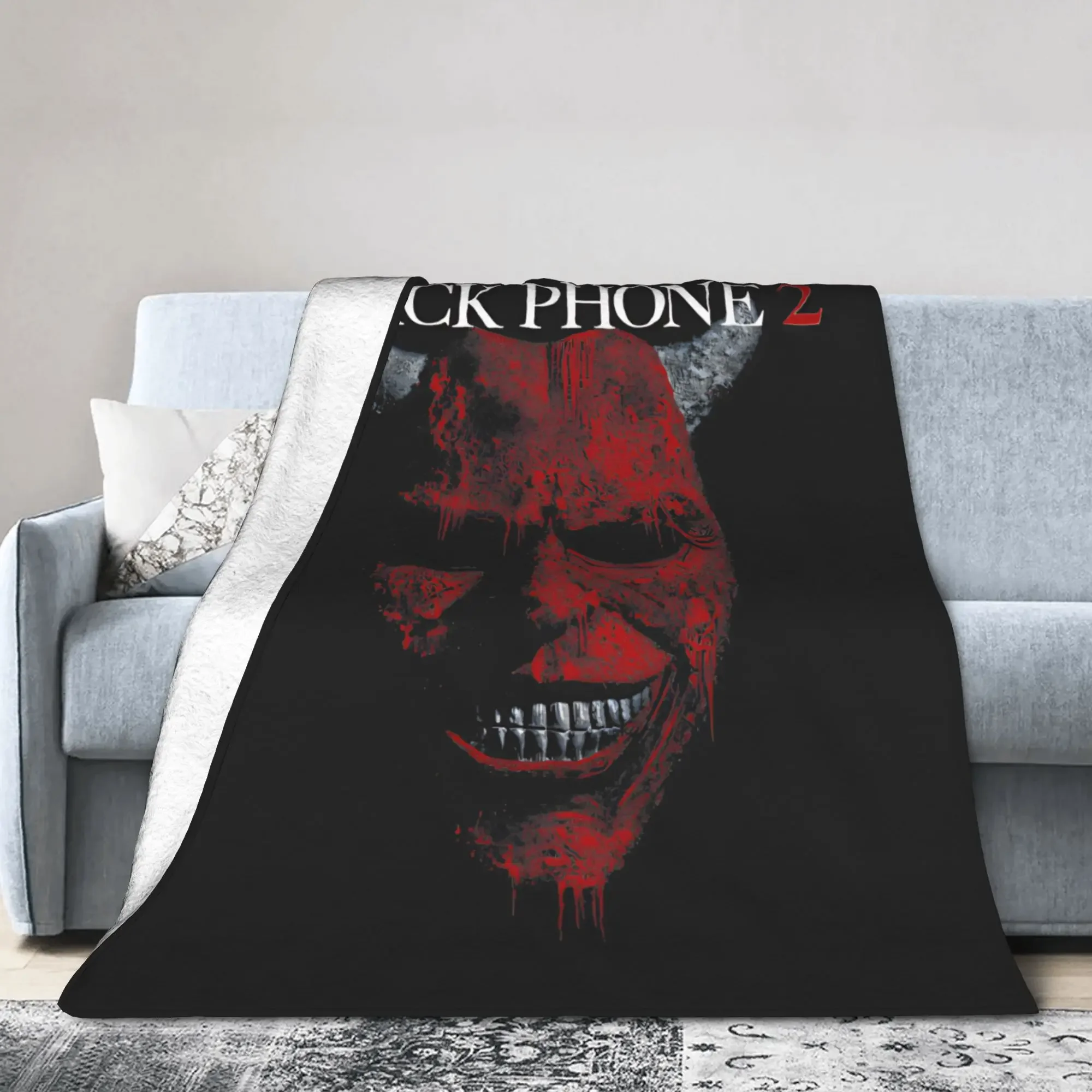 Custom THE BLACK PHONE 2- The Grabber Returns Flannel Blanket Awesome Throw Blankets For Home 200x150cm Bedspreads,