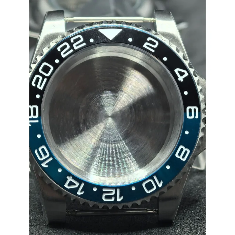 حافظة مرآة طائرة سفلية كثيفة من الفولاذ المقاوم للصدأ لحلقة GMT 40 مللي متر لملحقات تعديل الحركة NH35/NH36