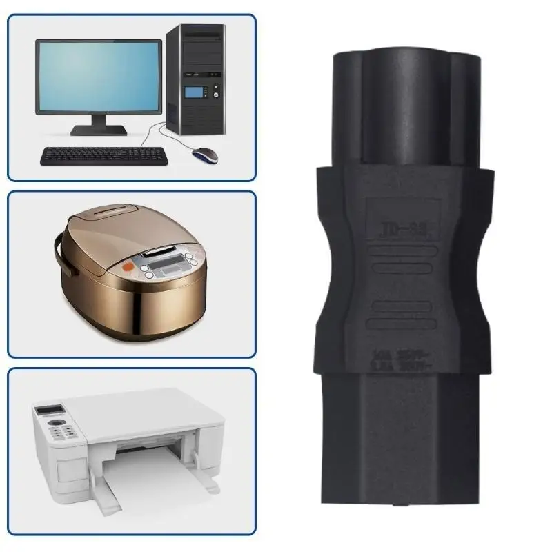 652F محول كهربائي PDU سهل الاستخدام، محول طاقة ذكر إلى C15 أنثى Cloverleaf لمختلف الأجهزة الإلكترونية الآمنة