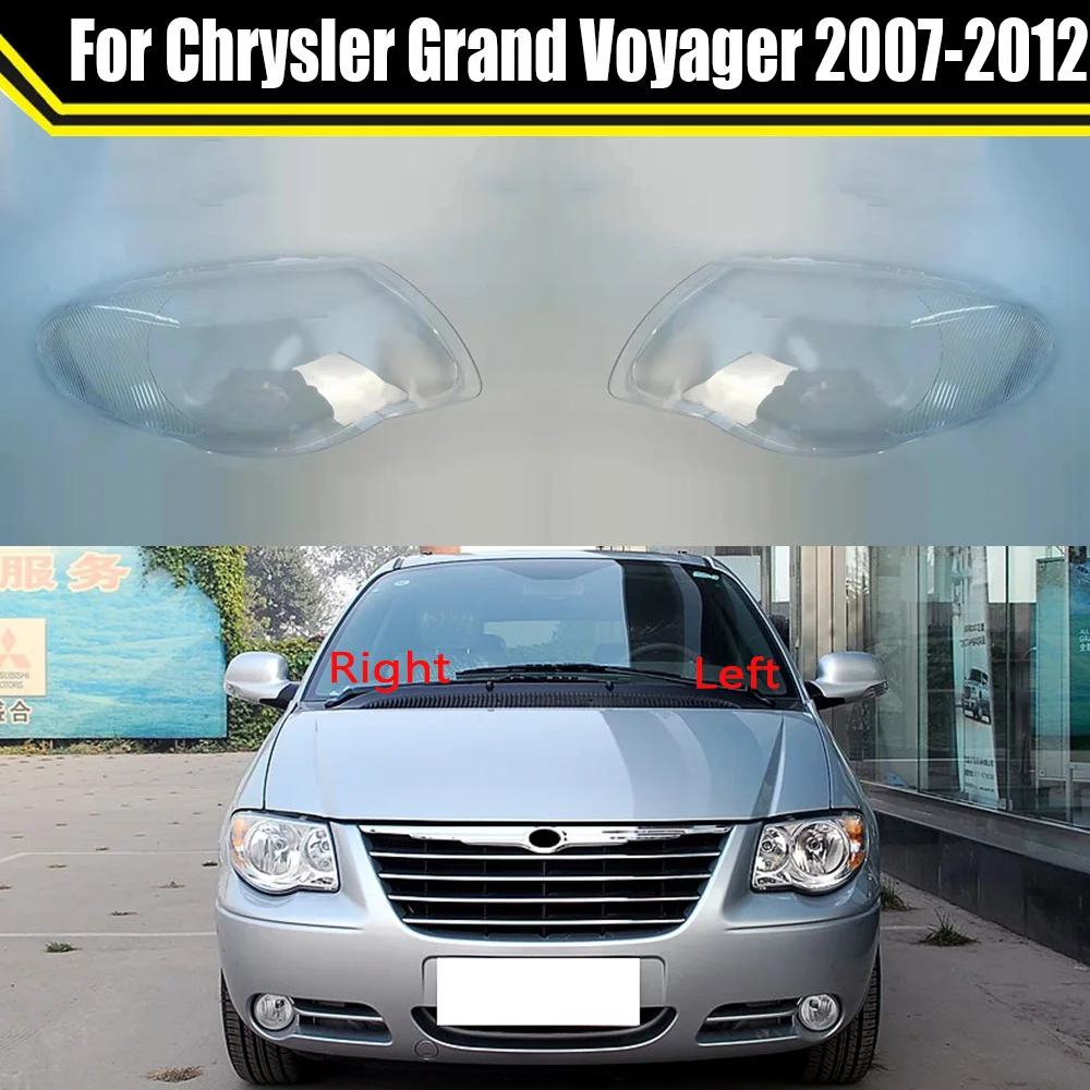 Custodia per faro per Chrysler Grand Voyager 2007-2012 copertura per faro anteriore per auto tappi per lampada in vetro paralume guscio per lente