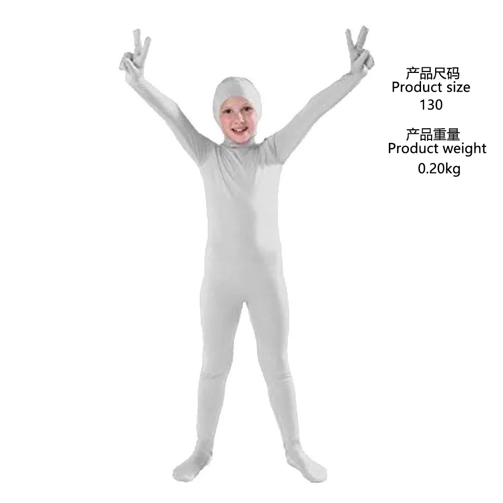 Kids Color Shadow Demon Costume Halloween Bodysuit Skin Costume Invisible Zentai Jumpsuit for Kids Halloween Dress Up