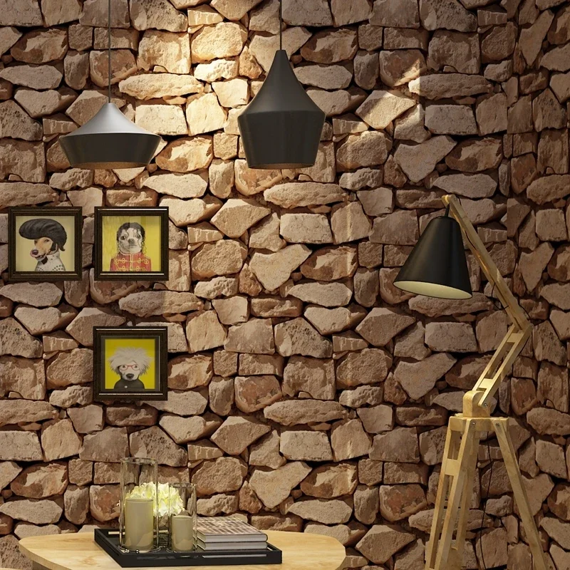 Vintage Wallpaper Brick Vinyl Wall Paper Roll Bar Restaurant Coffee Shop Bedroom Living Room Backdrop Rustic 3d Stone Wallpapers