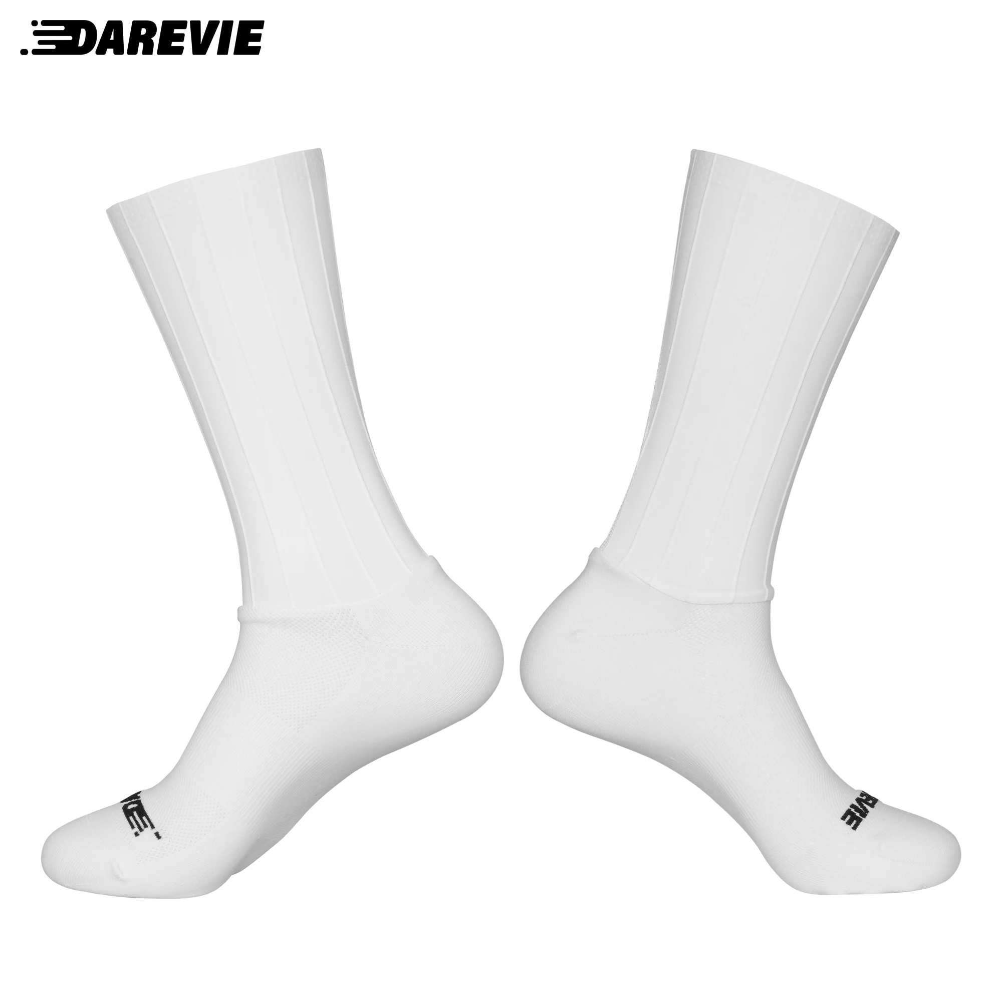 DAREVIE AERO calcetines de ciclismo para hombre, calcetines aerodinámicos profesionales, calcetines elásticos antideslizantes para ciclismo para