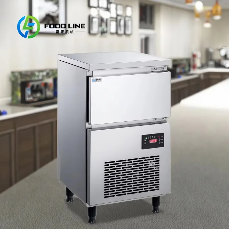 commercial electric ice maker, 70 lbs/24-hour ice production capacity, made of stainless steel, suitable for homes, hotels, bars