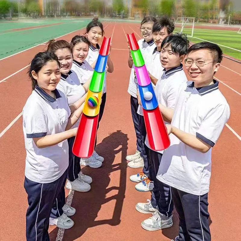 팀 빌딩 야외 게임 파이프라인 챌린지, 성인 및 어린이 스포츠, 재미있는 외부 파티, 카니발 필드 데이 활동, TCG