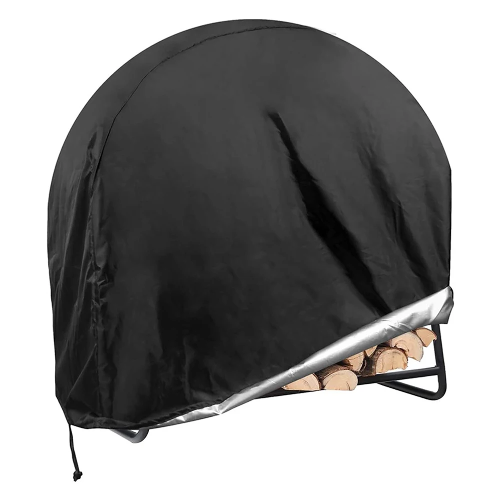 

Adjustable Firewood Rack Cover Weatherproof Cover Heavy-Duty Cover Firewood Cover Adjustable Drawstring Extended Zipper Access
