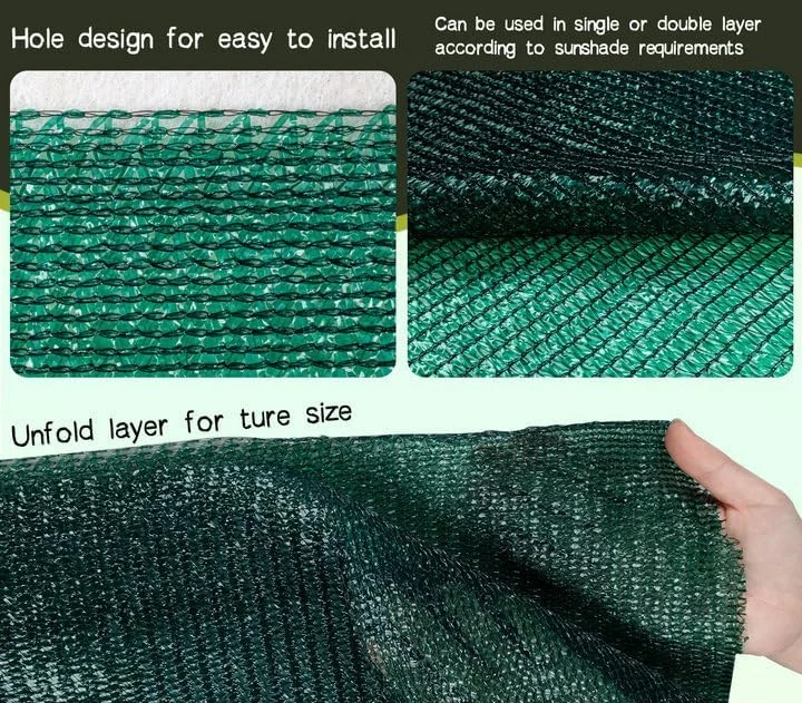 2025年中国工場製HDPE UVカット40%～80%遮光ダークグリーン農業用温室遮光ネット