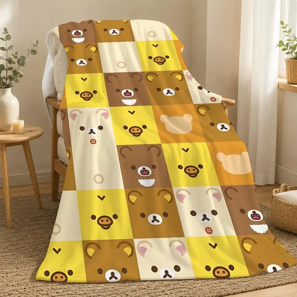 Rilakkuma Characterv süße 240g-Flanelldecke, geeignet für Sofas, Betten, Büros, exquisite Geschenkdecken