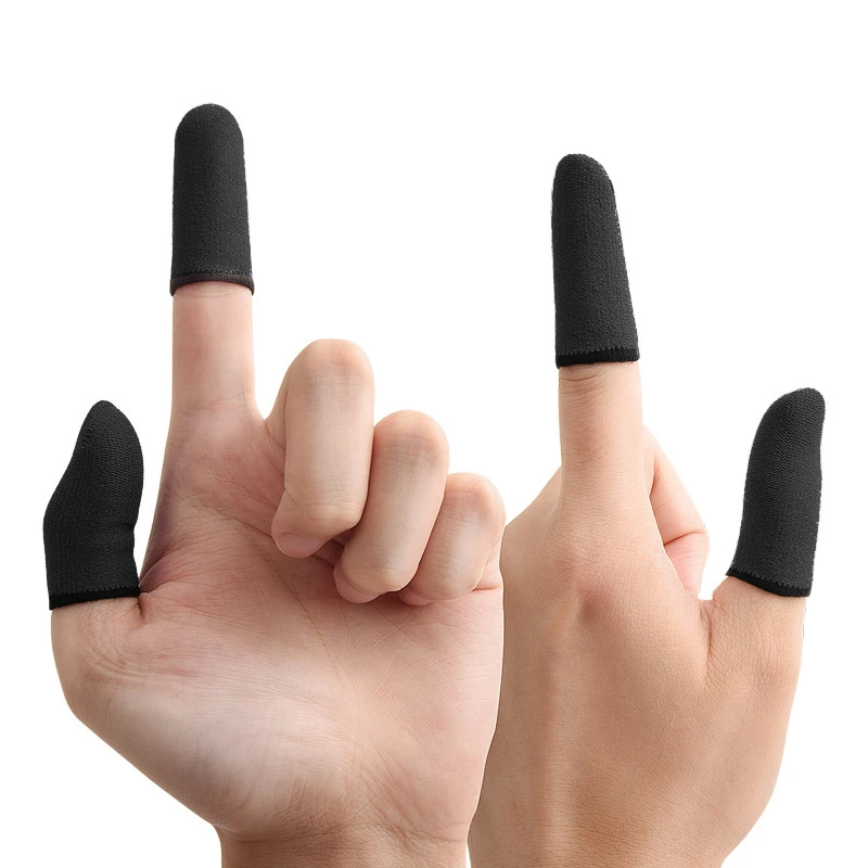 2pcs Finger Cover Breathable Game Controller Finger Sleeve For Pubg Sweat Proof Non-Scratch Touch Screen Gaming Thumb Gloves
