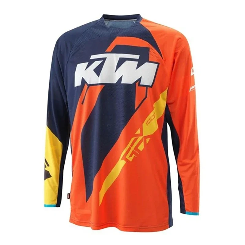 2024 Ciclismo Jersey de manga larga Motocross Jerseys MTB cuesta abajo bicicleta de montaña DH Maillot Ciclismo Hombre camiseta Ktm de secado rápido