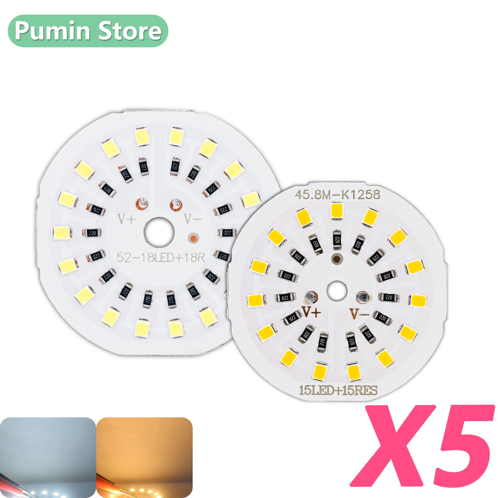 LED Light Board DC12V 13W 17W 21W 25W Aluminum Chip Specification 2835 Ra80 Warm White Cold White Mobile Light Bulb Light Source