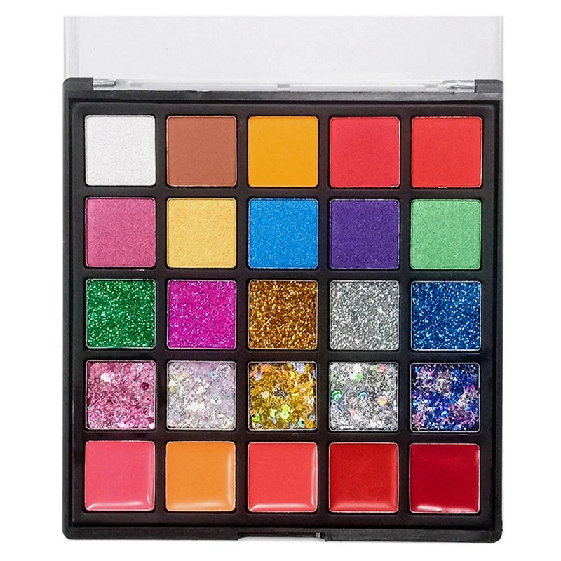 25 Colors Palette Waterproof Glitter Eyeshadow Beauty Colorful Eyeshadow Makeup Cosmetic Women (1 Box)