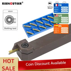 MGHH 3mm larghezza diametro 25mm fresa per scanalatura frontale in acciaio per molle MGMN300 inserto portautensili per taglio tornio CNC set di utensili per scanalatura