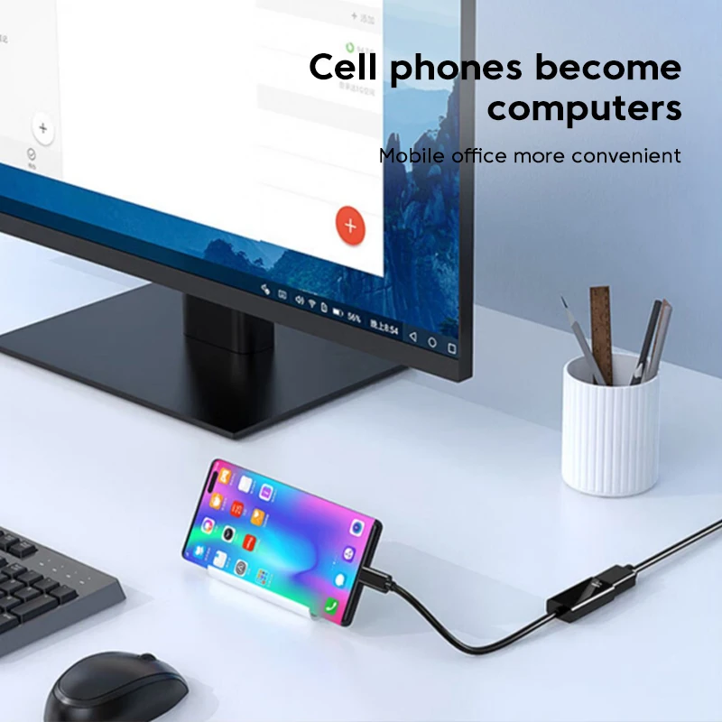 Type C To HDMI-compatible Cable USB Type-C to HDMI TV Display Adapter for MacBook Laptop PC 4K 30Hz USB C to HD Converter