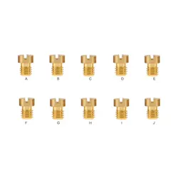 6 Pieces/Set Motorcycle Scooter Carburetor Jets Motorbike Carb Copper Nozzle M5x0.8mm Thread Vehicle Automotive  Type 75-78