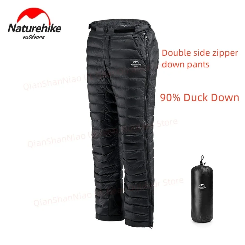 Naturehike Duck Down Outdoor Down Pants Double Side Zipper Hiking Mountaineering Winter Warm Down Pants