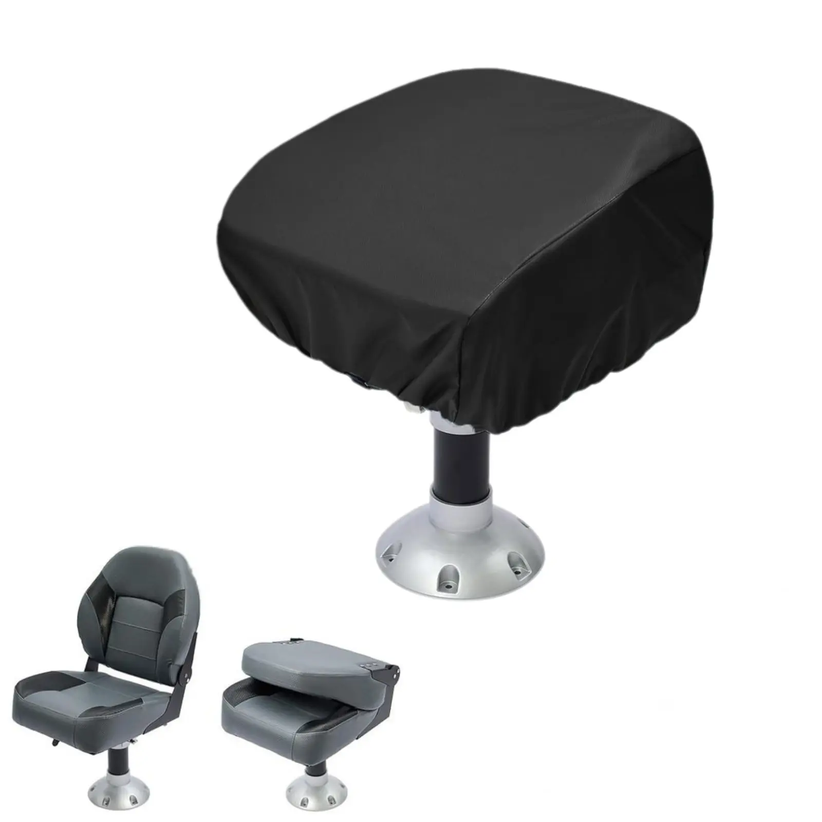 Boat Chair Cover 210D Silver Coated Oxford Cloth Waterproof Dustproof UV Protection Fit 50.8 x 45.7 x 35.6 cm Floating Chairs