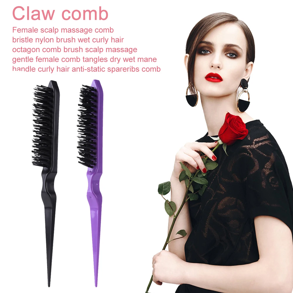 فرشاة شعر ذات شعيرات، مشط إغاظة، أداة تقطيع وتقطيع الحواف، فرشاة حافة، فرشاة إغاظة لجميع أنواع الشعر