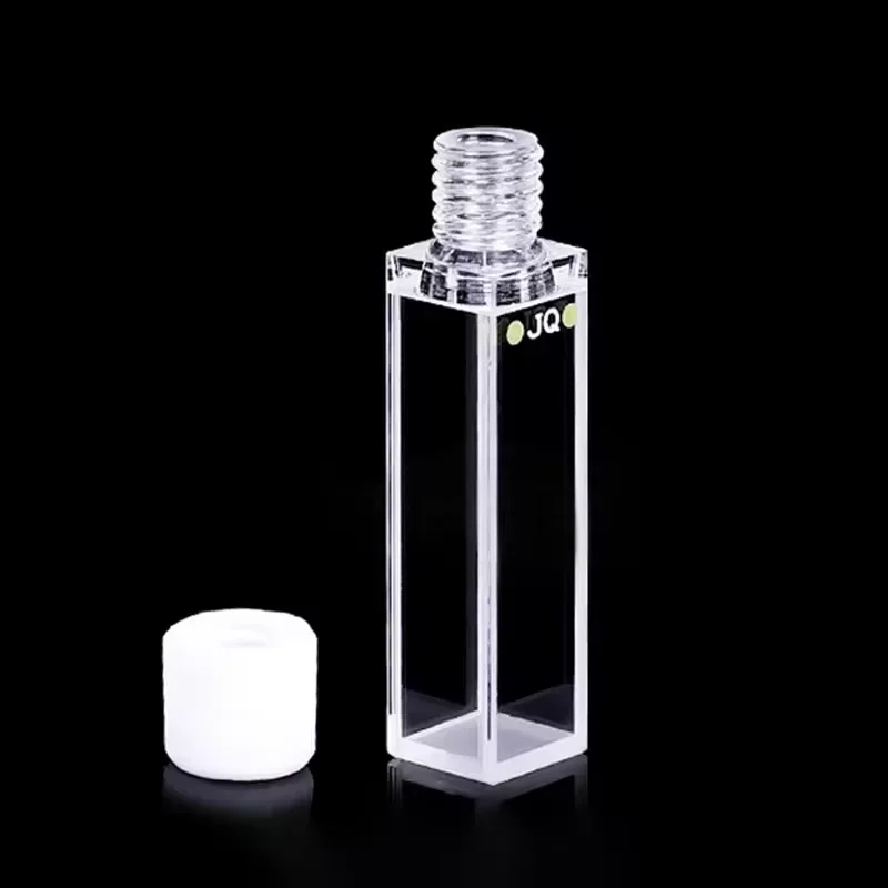 10mm Quartz fluorescence cuvette cell with screw cap