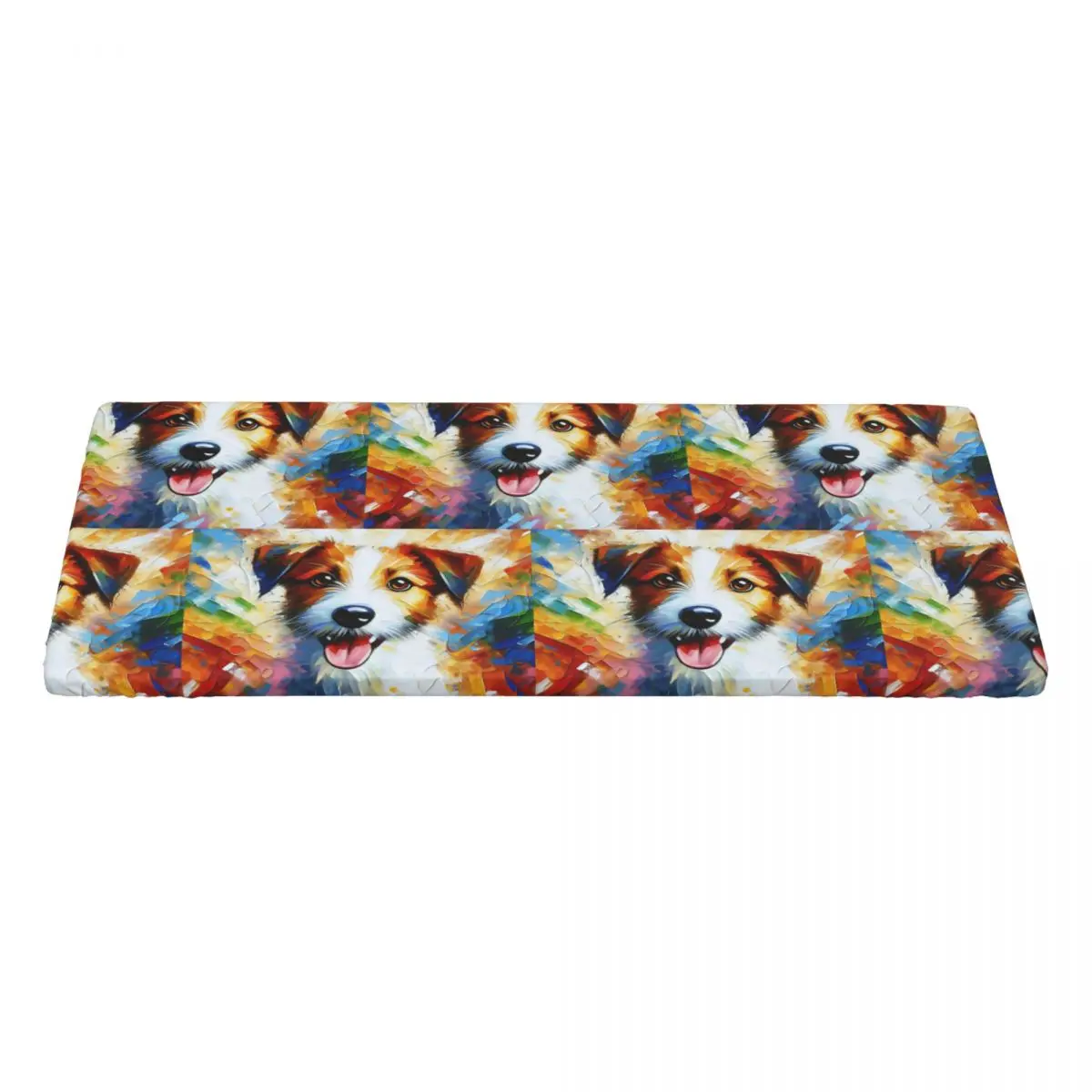 Kromfohrlander Dog Jack Russell Terrier Acrylic Custom Rectangular Tablecloth Oilproof Table Cover for Festival Table Cloth