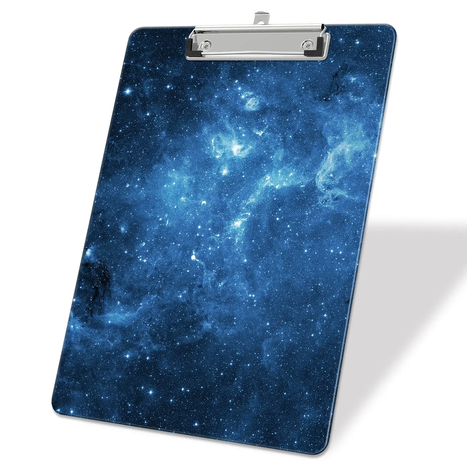 A4 Starry Sky Acrylic Clipboard Cute Clip Boards with Low Profile Metal Nursing Starry Sky Acrylic Board Office Supplies