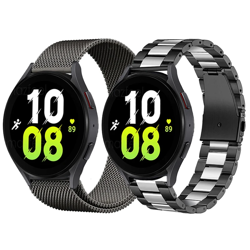 

Ремешок из нержавеющей стали для Samsung Galaxy Watch 6 40 мм 44 мм, умный Браслет для Galaxy Watch 6 Classic 43 мм 47 мм, магнитный браслет