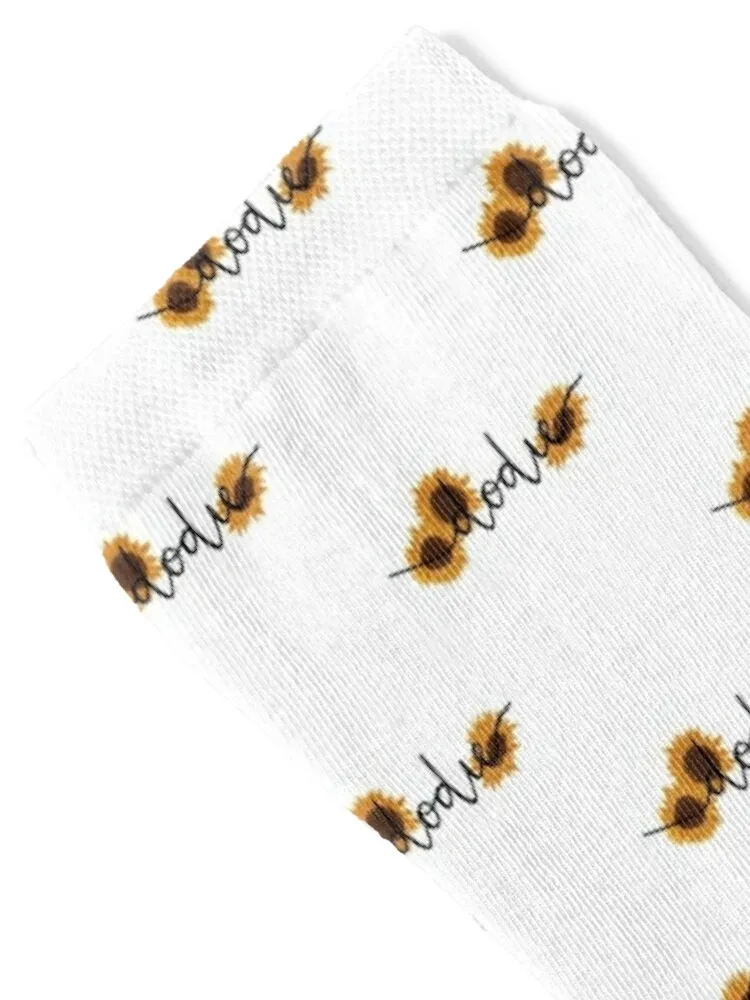 Dodie Clark Doddleoddle Sunflower and signature Socks Stockings compression Antiskid soccer funny gifts Socks For Women Men's