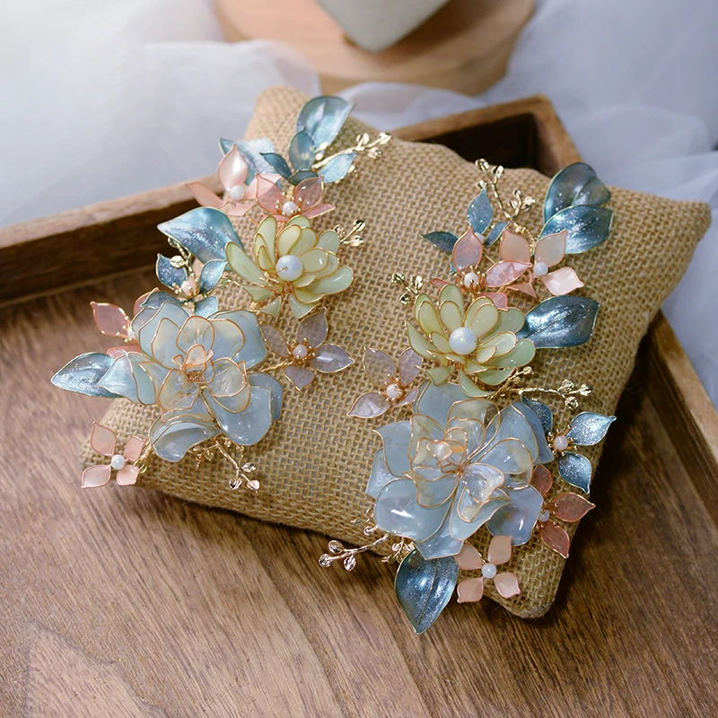 Hermosas flores hechas a mano, pasadores de boda, tocados, accesorios para el cabello de boda, regalo