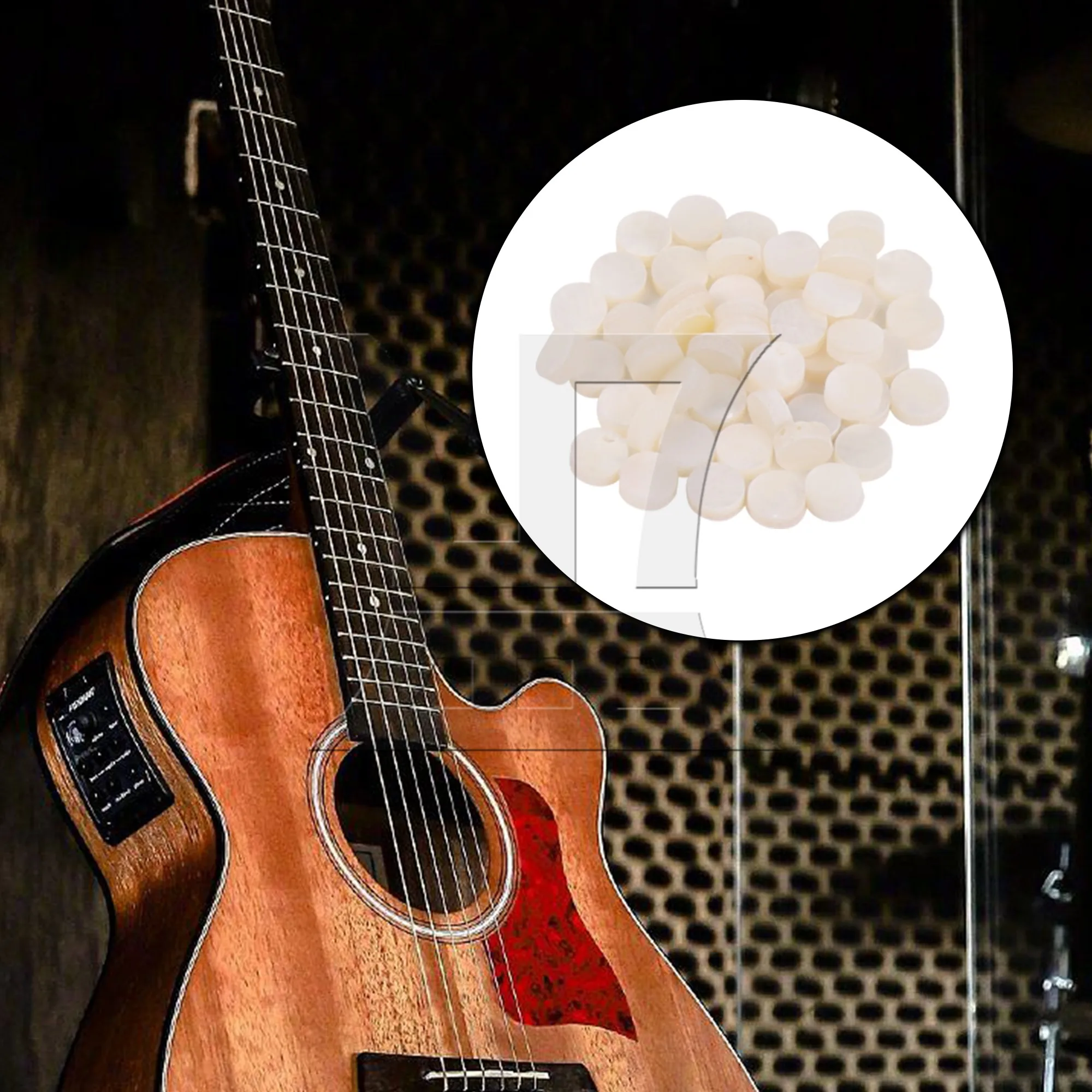 

Yibuy 400 Pieces Shell Inlay Fingerboard Fretboard Dots for Guitar Bass Parts White